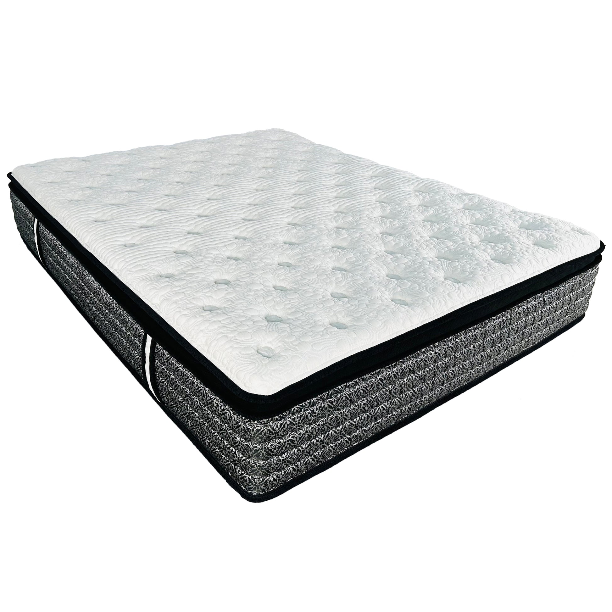 Premium 14 in. Full Size Pocket Coil Hybrid Mattress, Super Plush Gel Memory Foam Mattress for Comfort Sleep, White/Gray