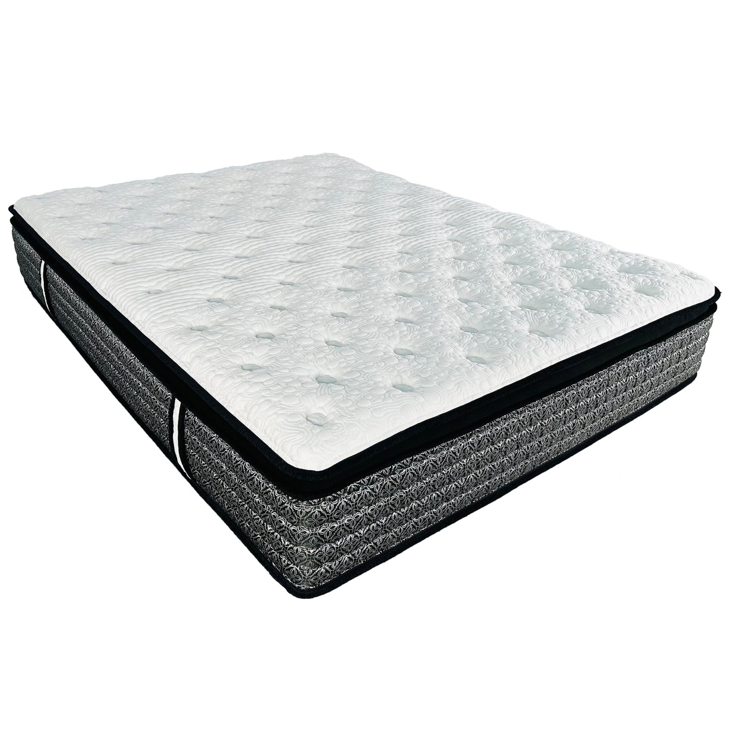 Premium 14 in. Pocket Coil Hybrid Mattress, Queen, Plush Gel Memory Foam Mattress, White/Gray