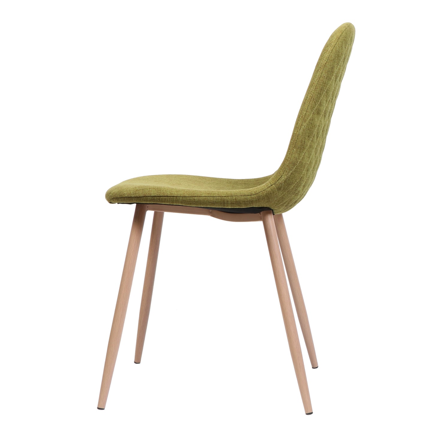 Loretta Mid-Century Modern Upholstered Side Chairs Set of 2 Green