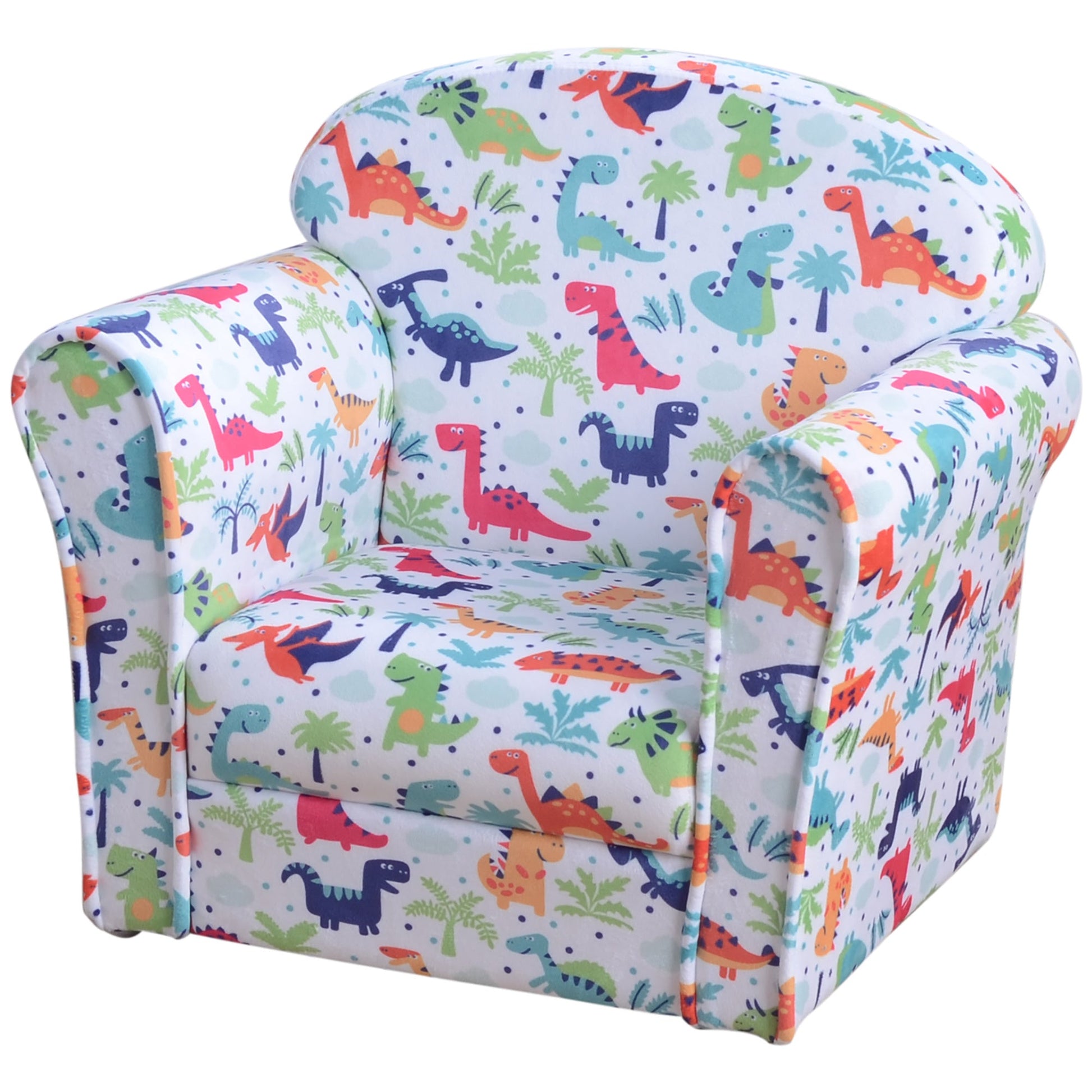 Paula Kid's Sofa Chair with Dinosaur Design and Thick Padding