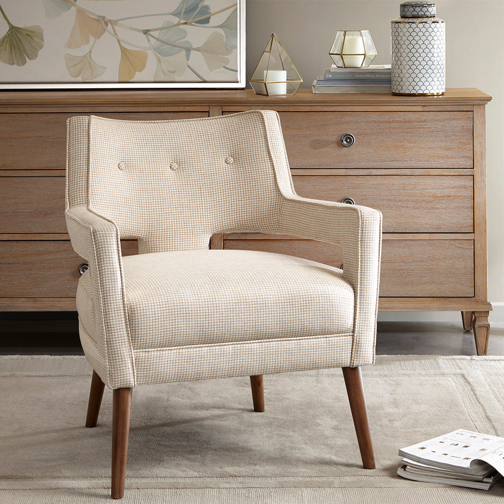 Madison Park Palmer Accent Chair, Cream