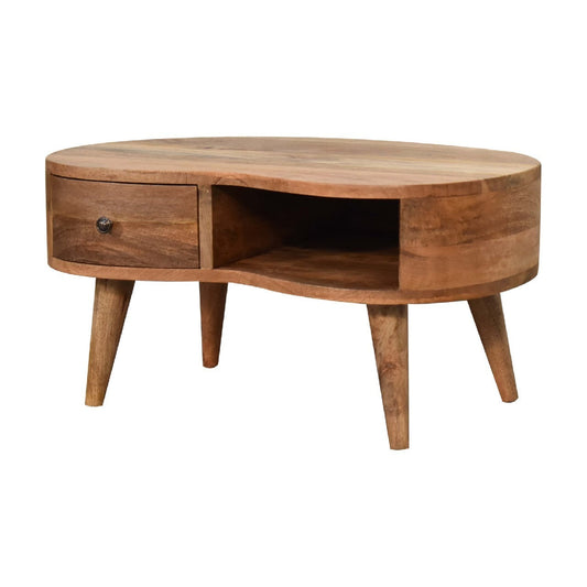 Veronica Mini Oak-ish Wave Coffee Table