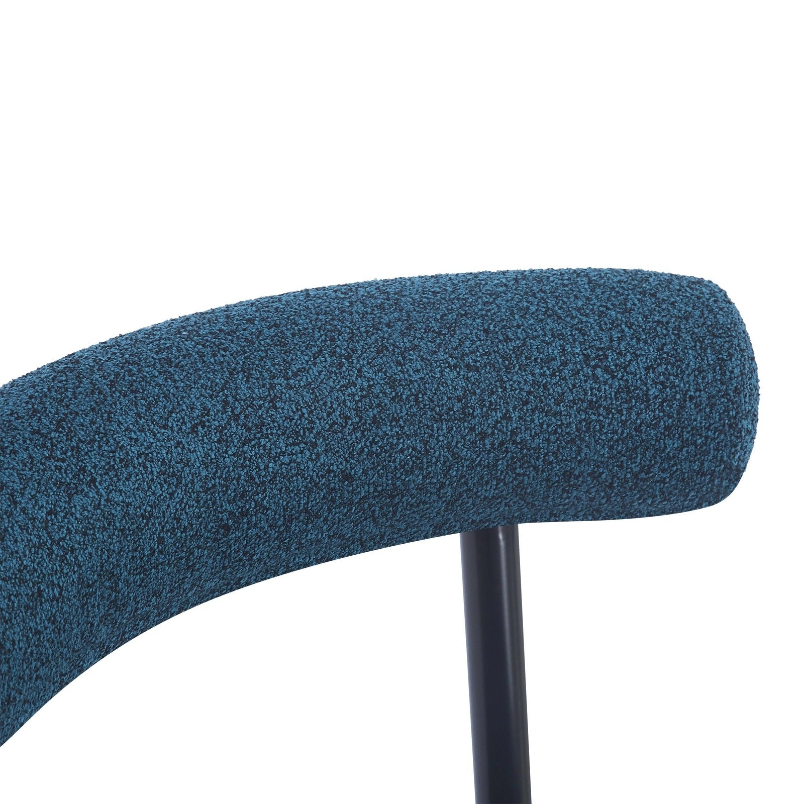 Zephira Modern Upholstered Side Chairs with Black Legs Set of 2 Blue