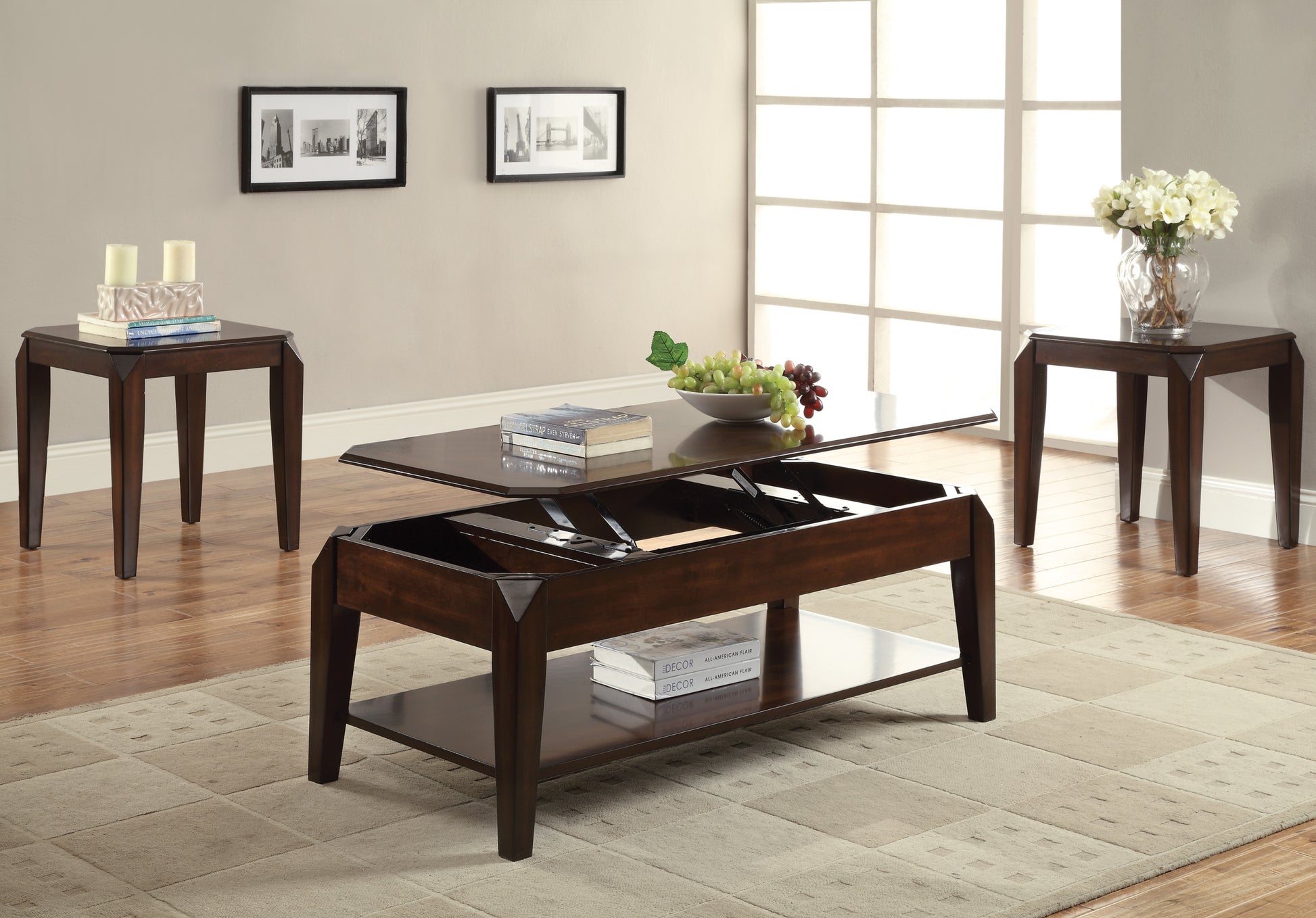 Walnut Coffee Table with Lift Top