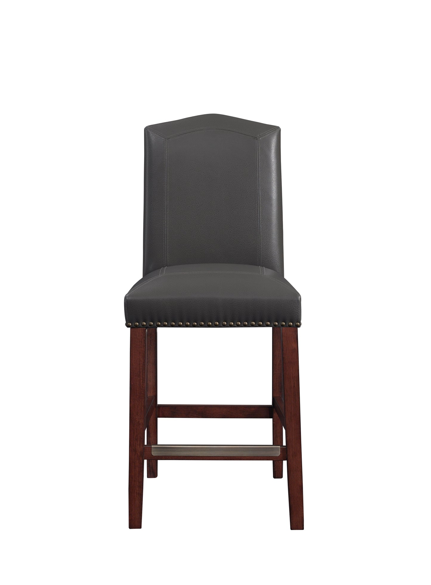 Claremont Gray Faux Leather Counter Stool