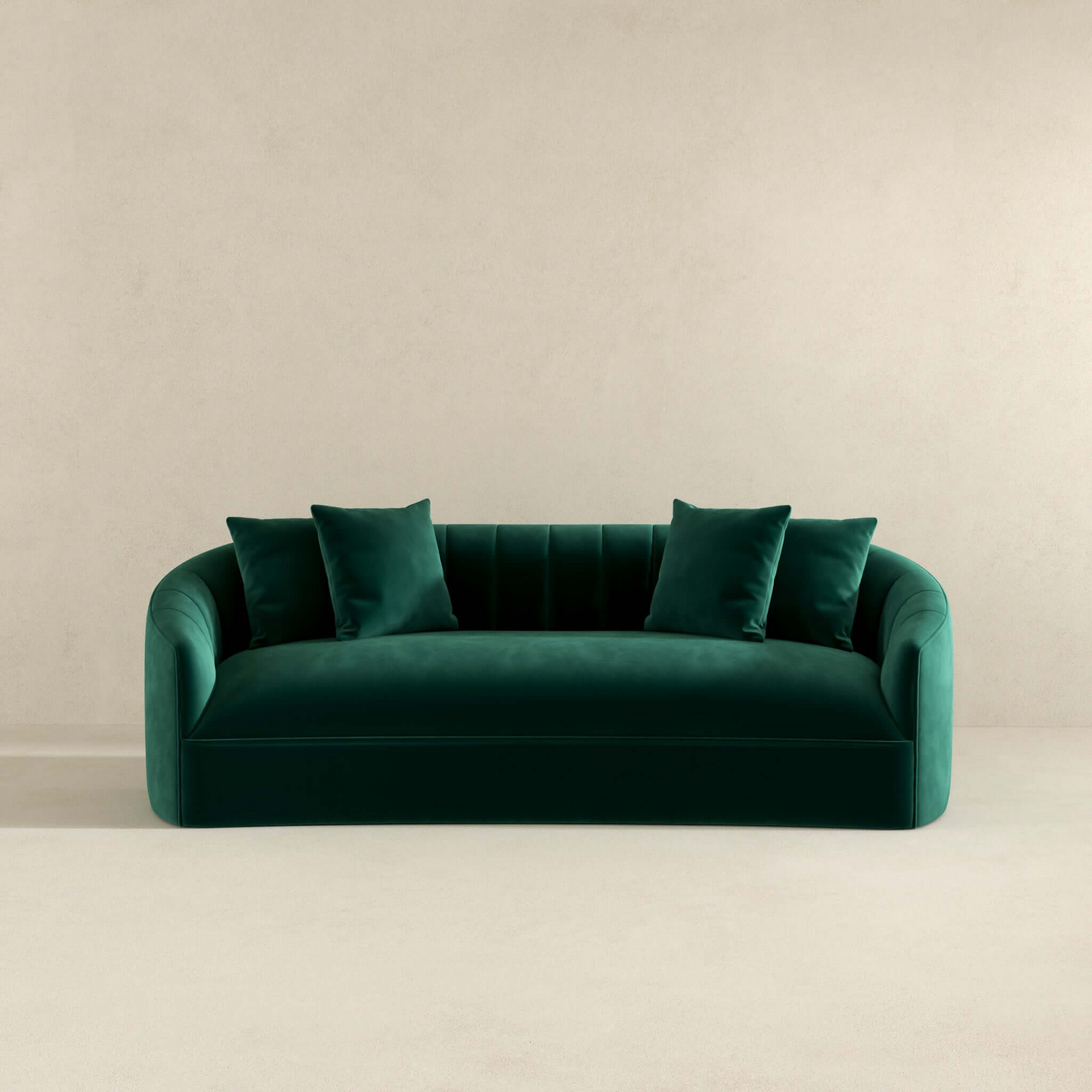 Kante Modern Green Velvet Upholstered Sofa