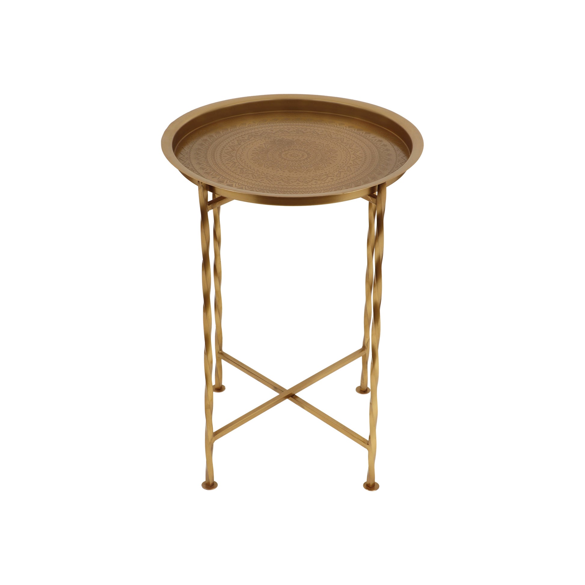 Adelina Iron Side Table, Gold