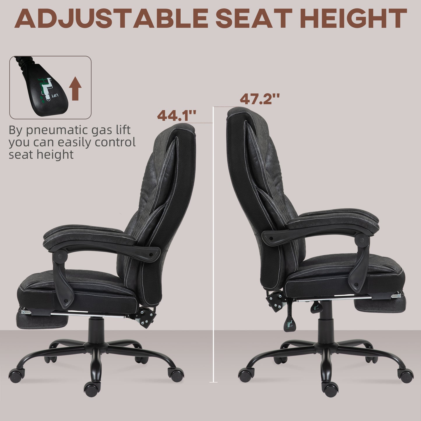 Fiorella Big & Tall Executive Office Chair, Black