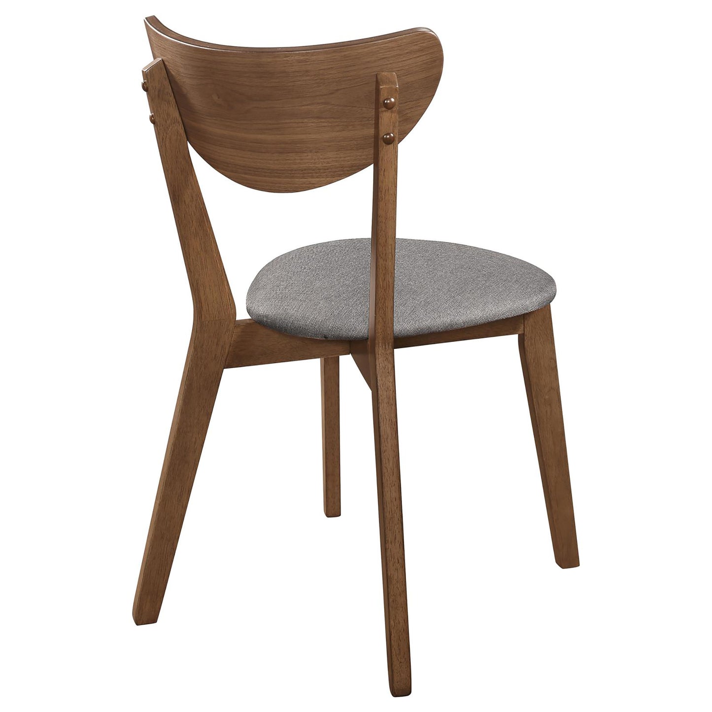 Martin Natural Walnut and Grey Upholestered Dining Chair Set of 2