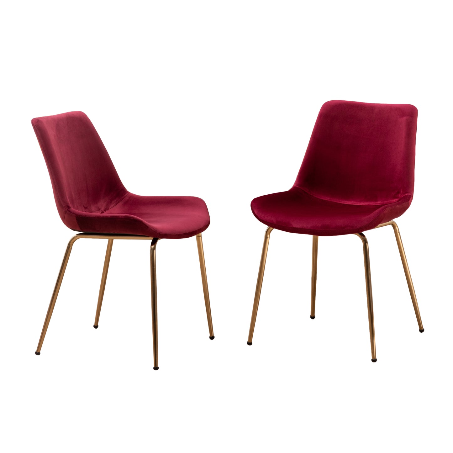 Aufurr Modern Velvet Dining Chair, Set of 2, Red 840155206519