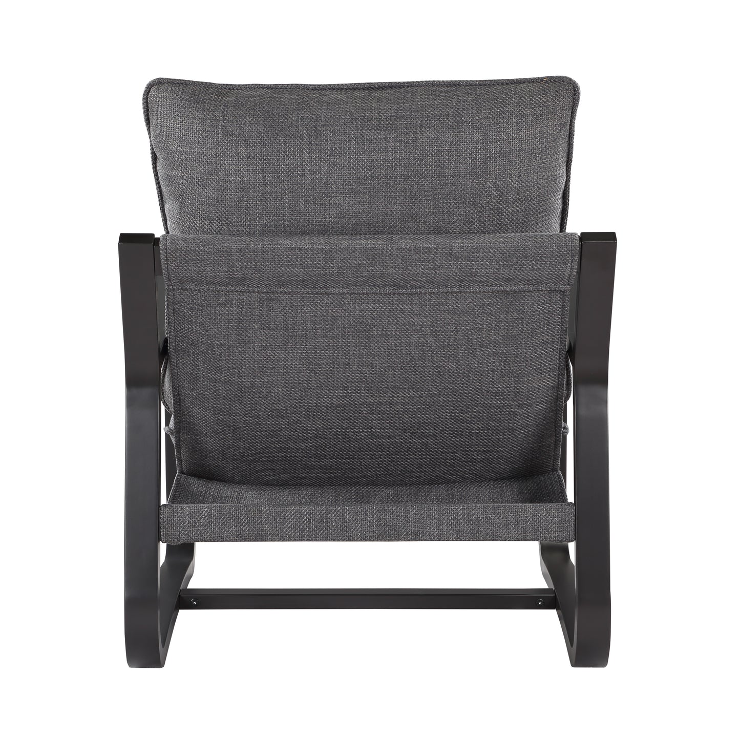 Blaire Sling Chair Upholstered in Charcoal Fabric with Metal Frame