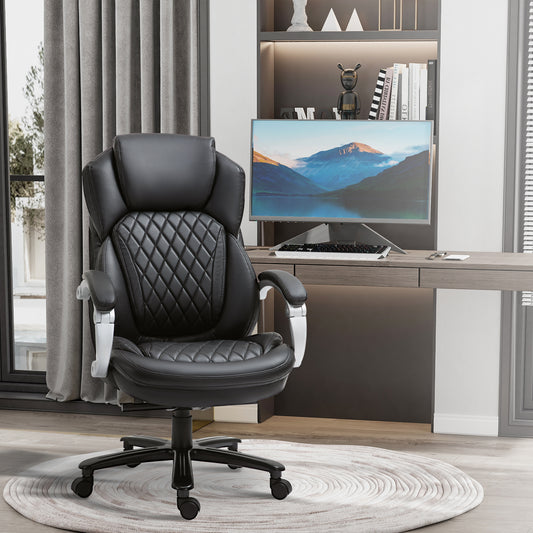 Odessa Big & Tall PU Leather Executive Office Chair, Black