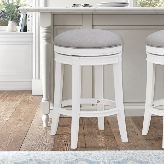 Lily White Swivel Counter Stool