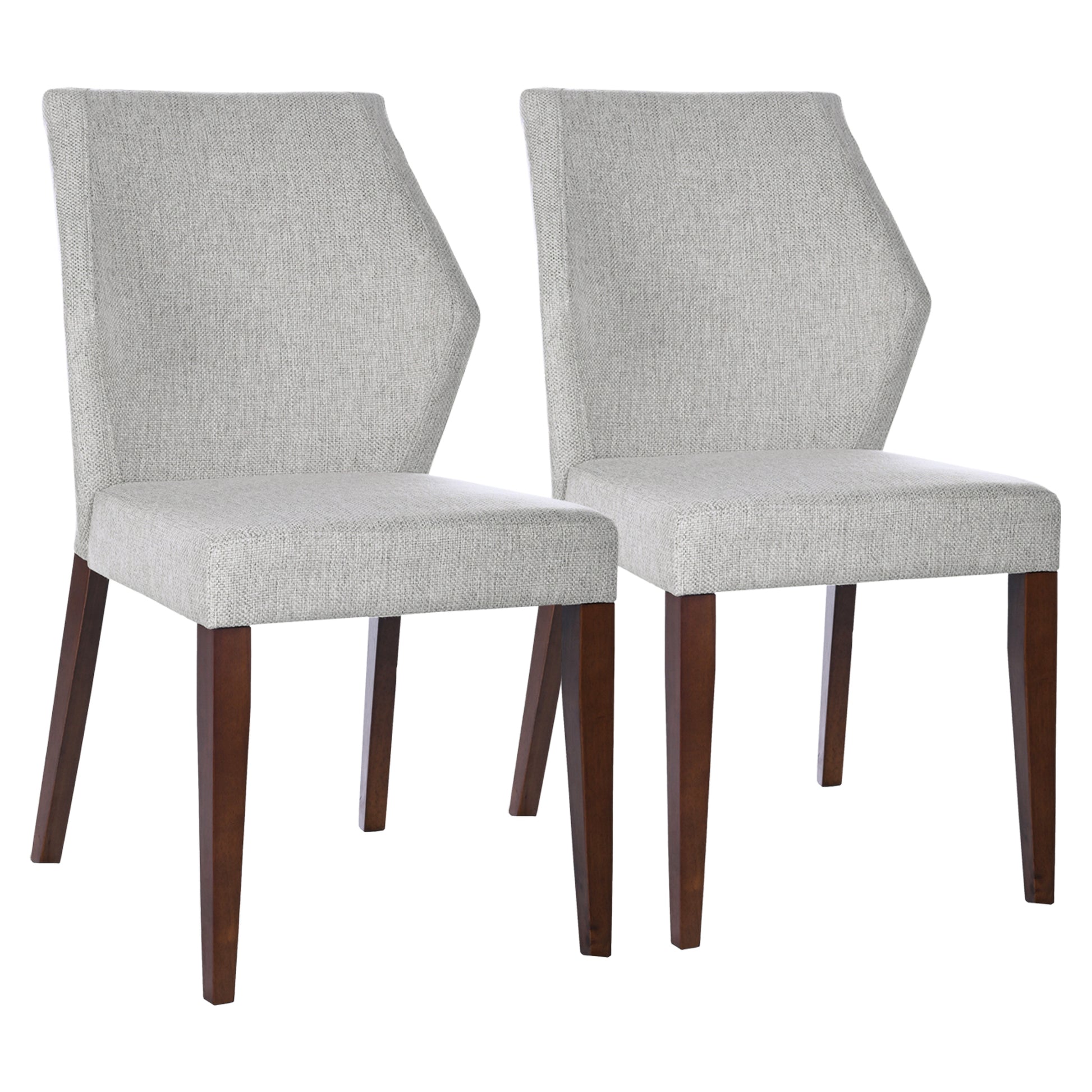 Luca Light Grey Fabric Dining Chair Set Of 2