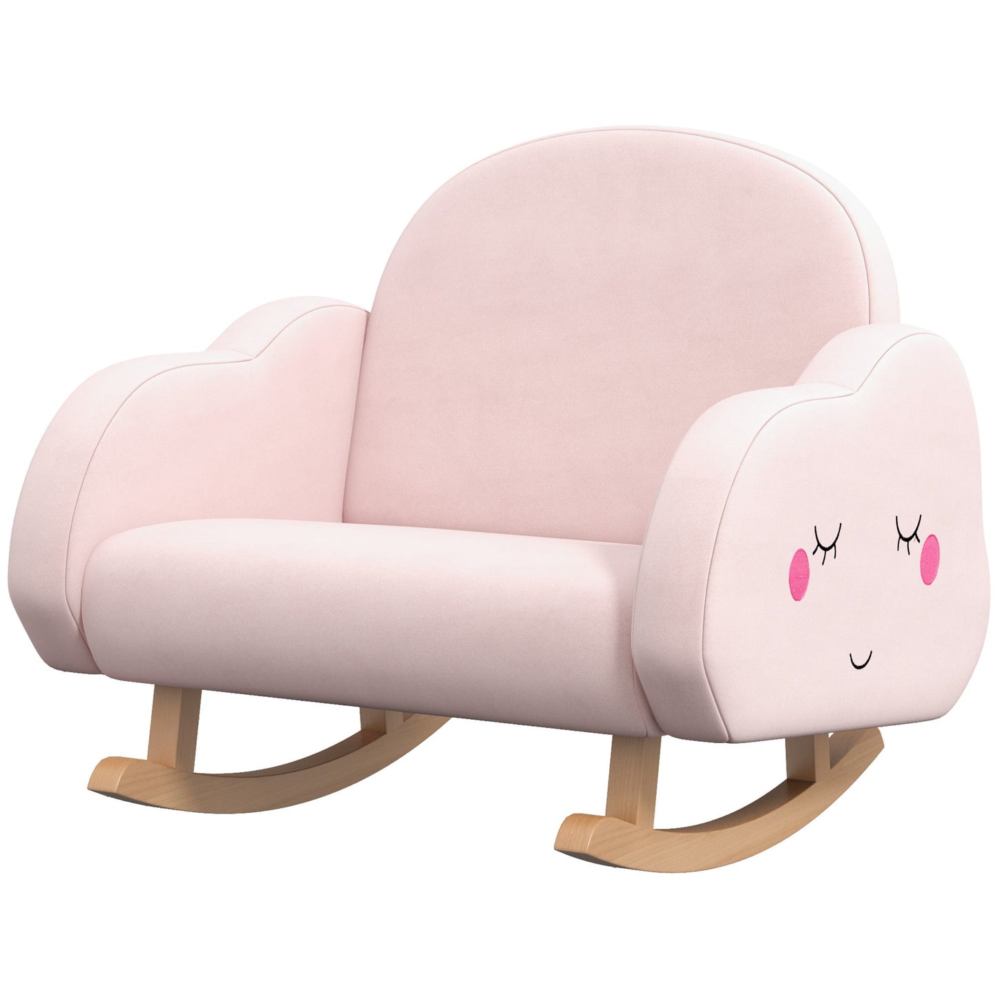 Paula Kids Rocking Chair, Cloud Shaped Children Rocker Armchair