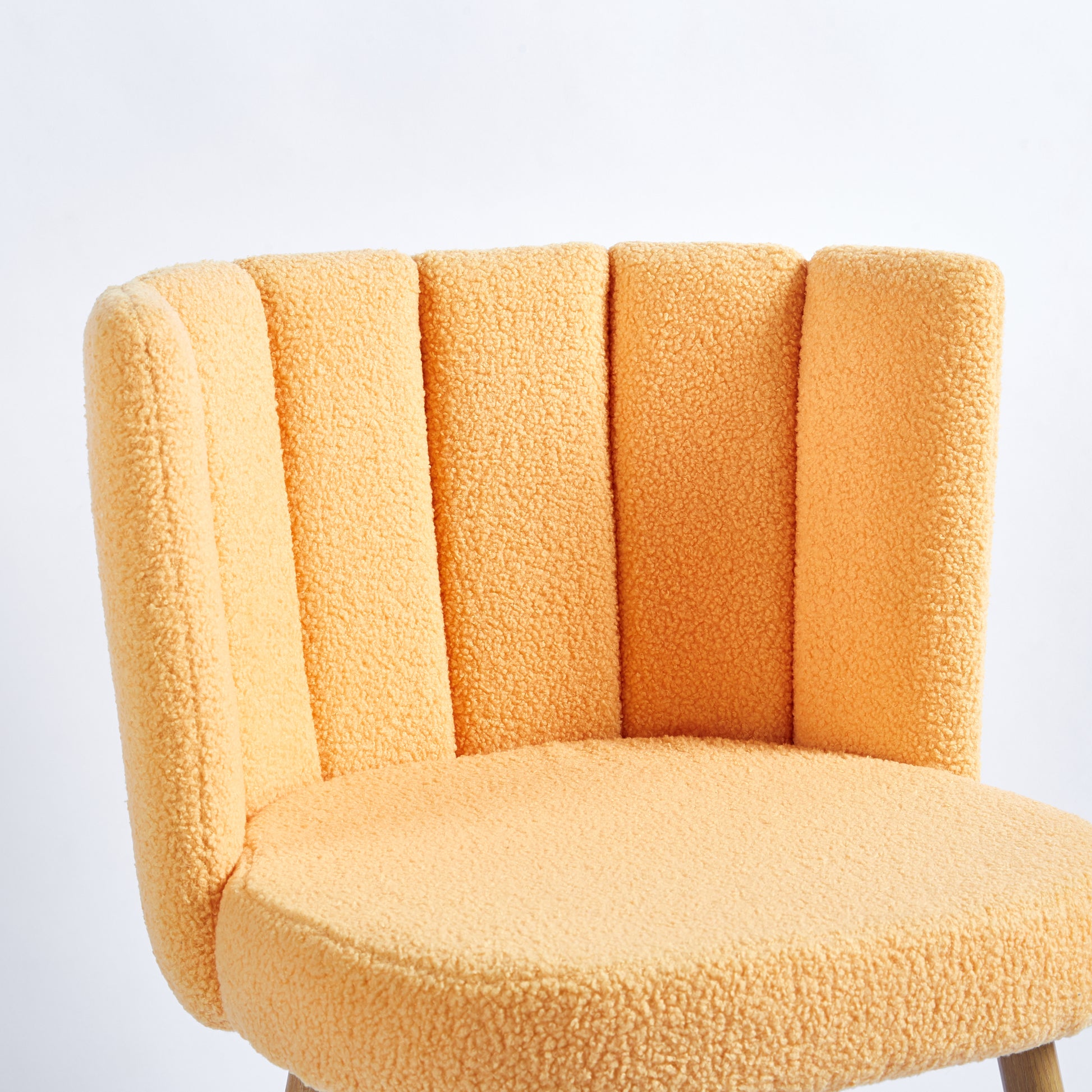 Nixie Morn Faux Fur Side Chairs Set of 2 , Yellow