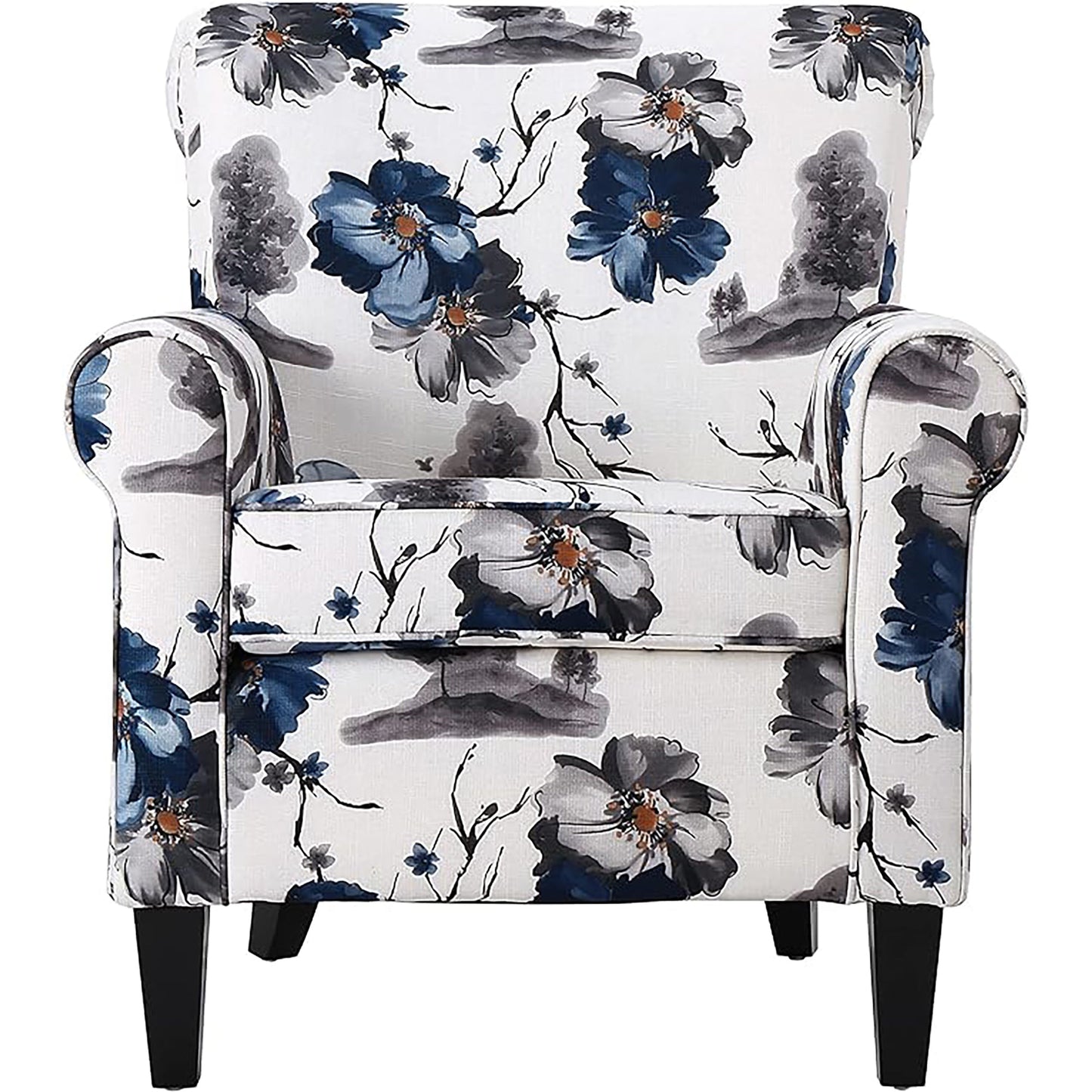 Tish Linen Arm Chair in Floral Design