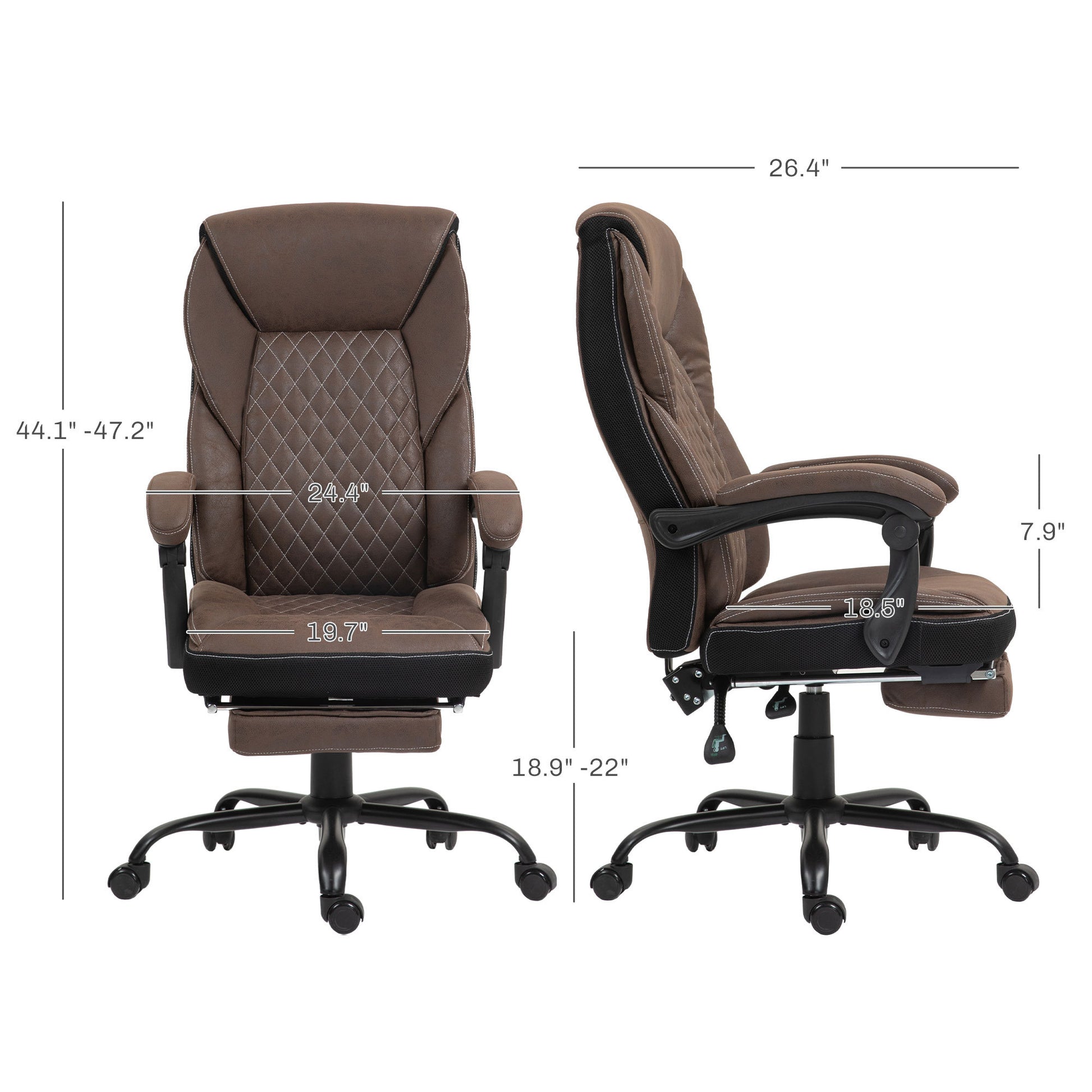 Fiorella Big & Tall Executive Office Chair, Brown