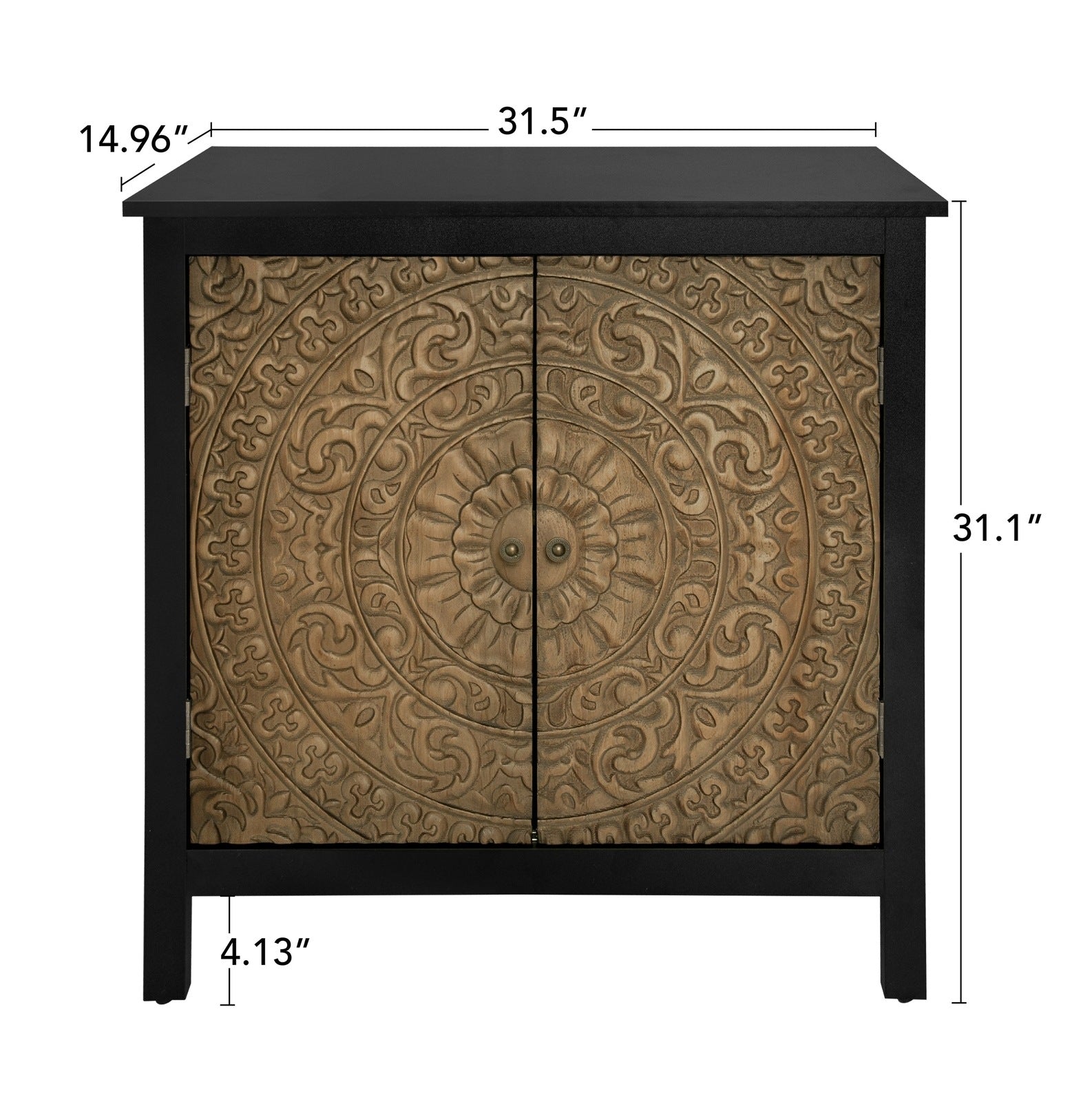 Aiden 2-Door Accent Cabinet with Carved Relief