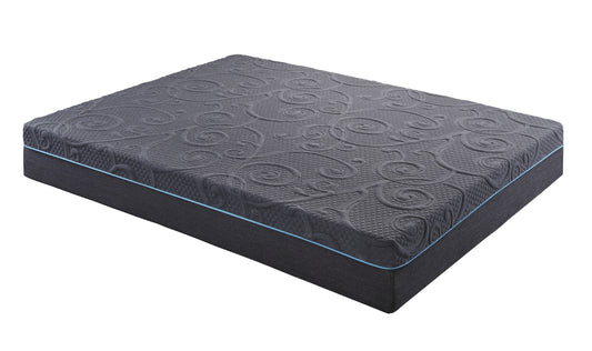 11-inch California King Bed Mattress Gel-Infused Memory Foam Hybrid Mattress, Dark Gray, Mattress in a Box