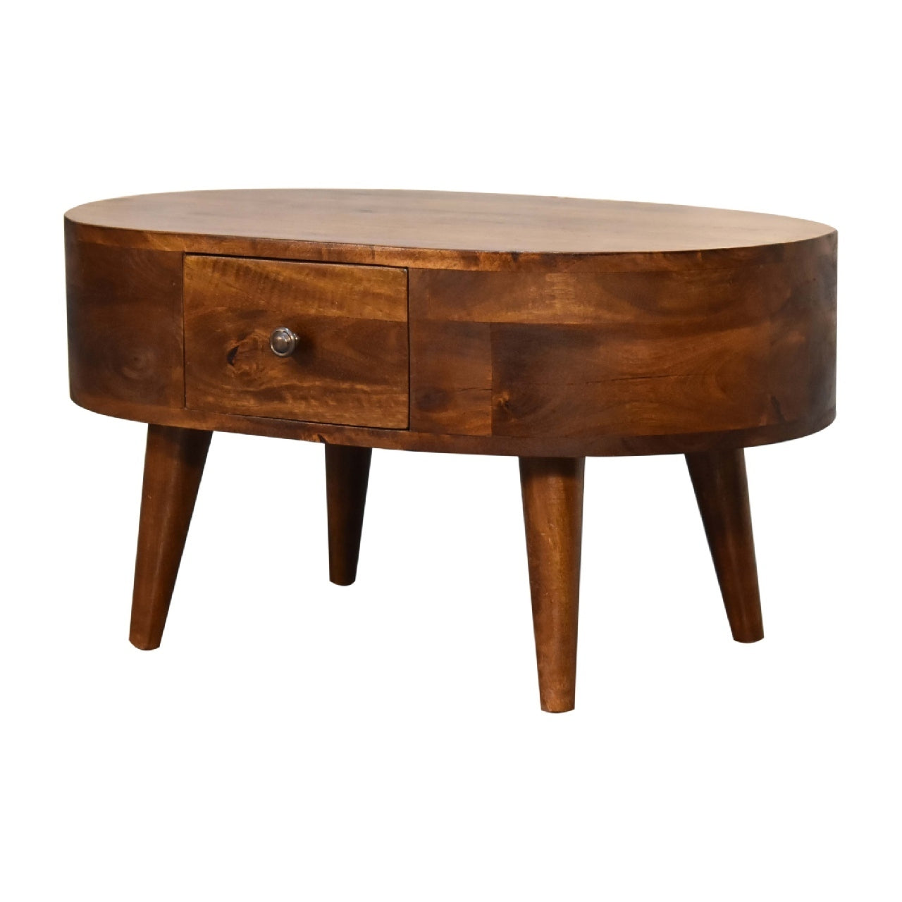 Rita Mini Chestnut Rounded Coffee Table