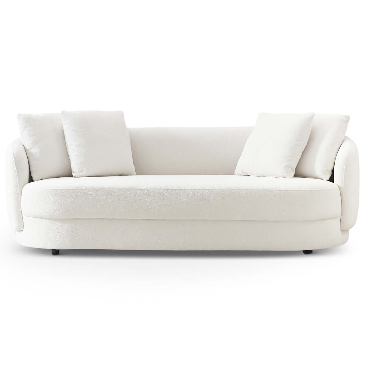 Dylan French Modern Boucle Upholstered Sofa, White