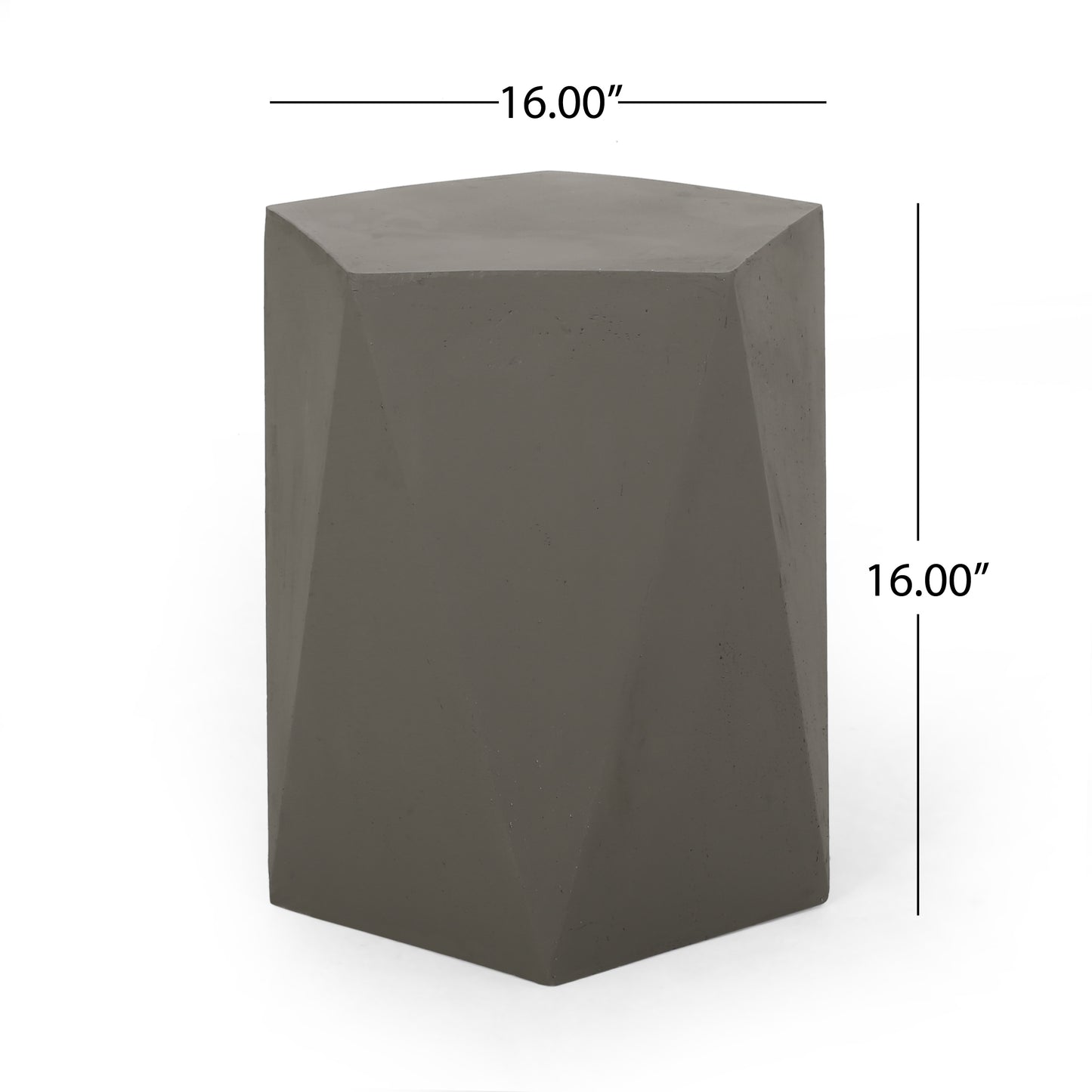 Apollo Modern Concrete Side Table, Gray