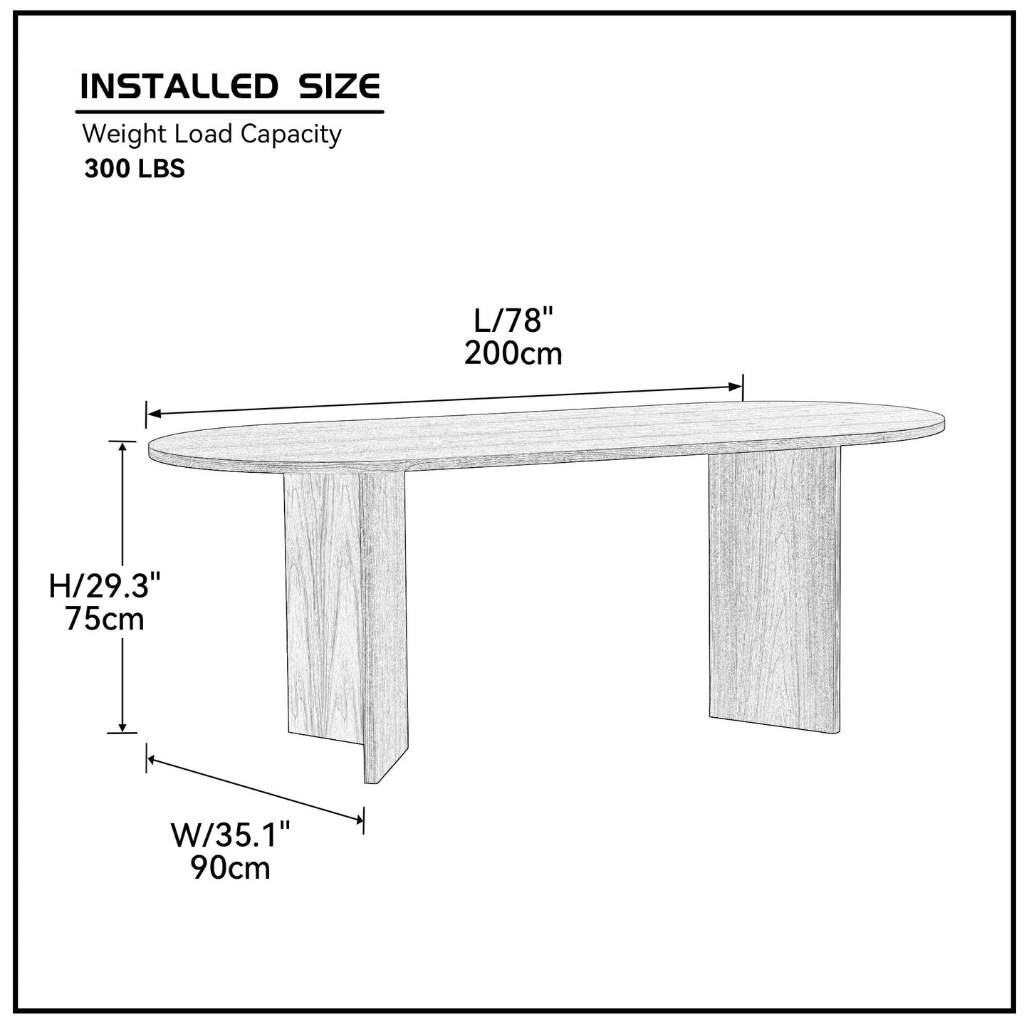 Hazel 78" Modern Dining Table, Walnut