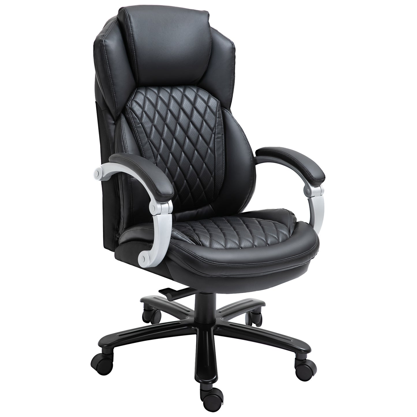 Odessa Big & Tall PU Leather Executive Office Chair, Black