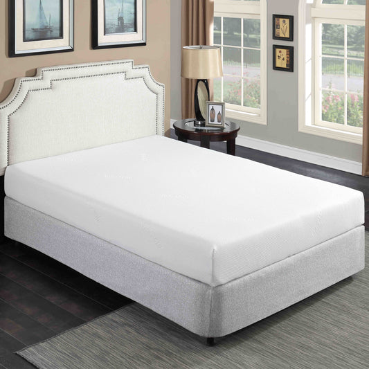 Plush 8 in. Medium Gel Memory Foam Mattress for King Size Bed in a Box with Breathable White Aloe Vera Cover