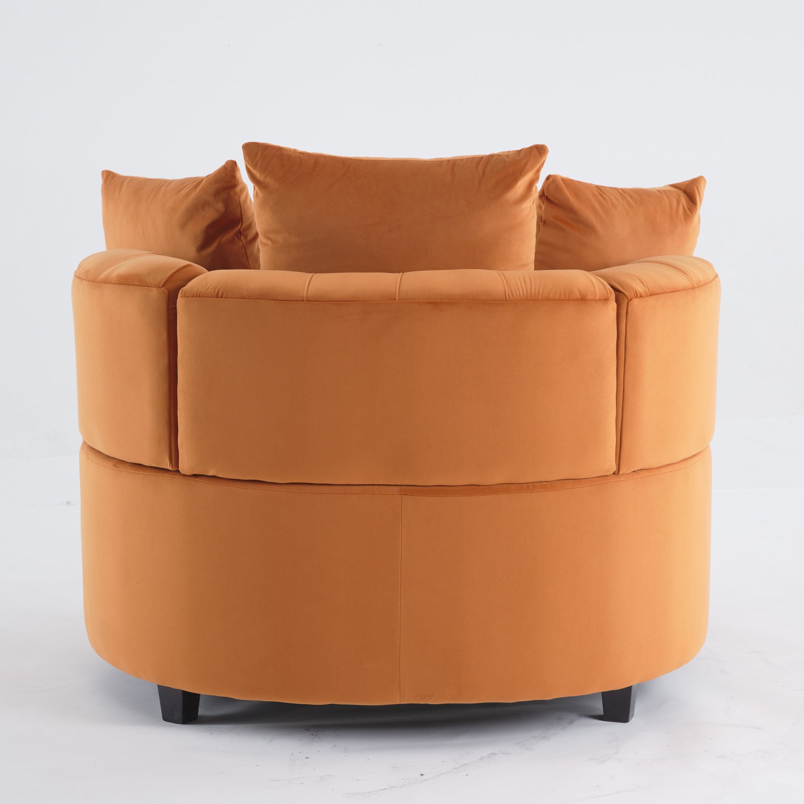 Fayola Velvet Akili Accent Chair, Orange