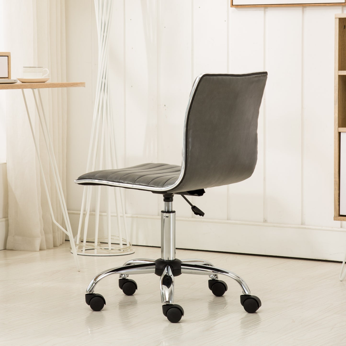 Fremo Chromel Adjustable Air Lift Office Chair, Grey