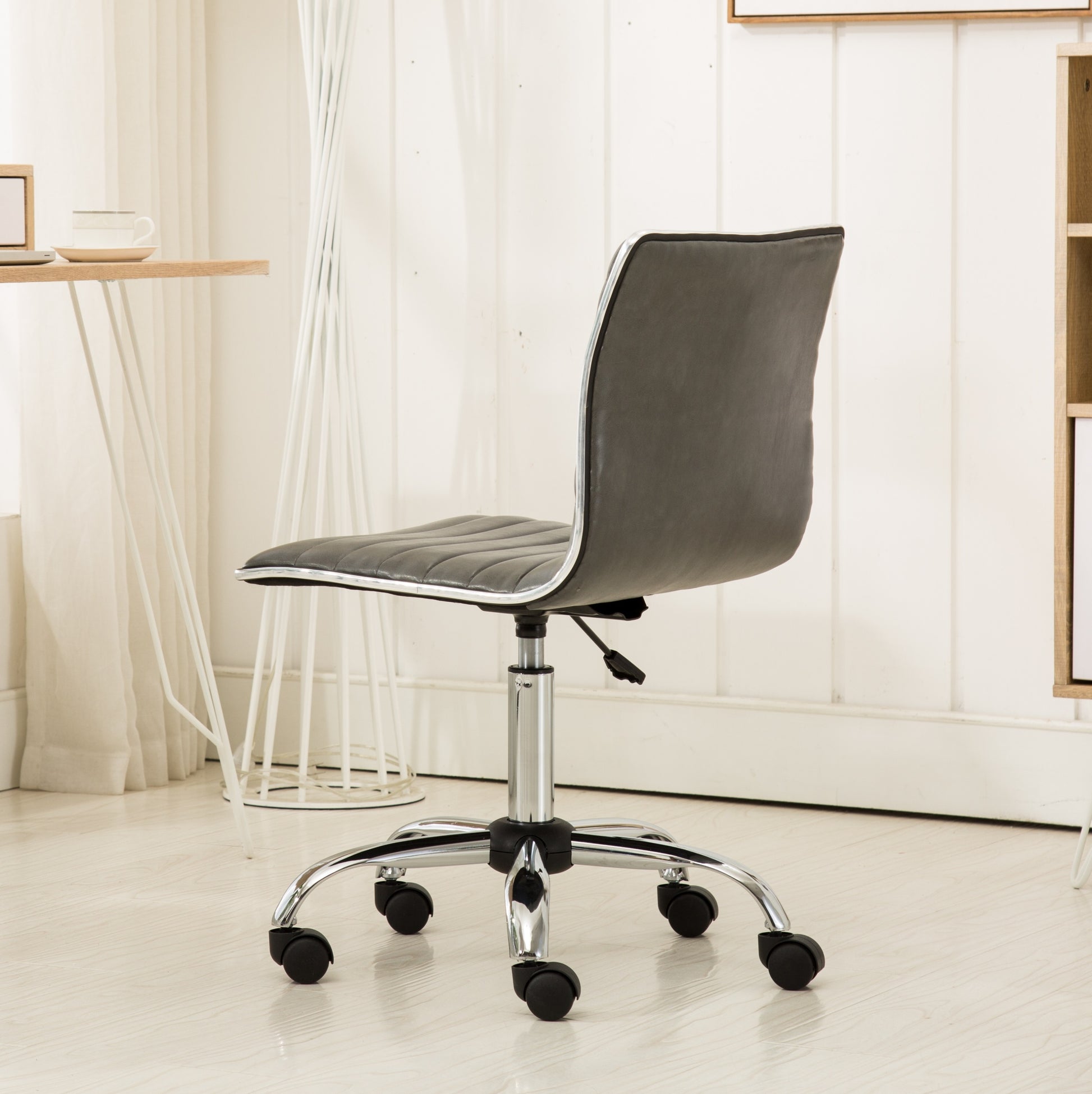 Fremo Chromel Adjustable Air Lift Office Chair, Grey