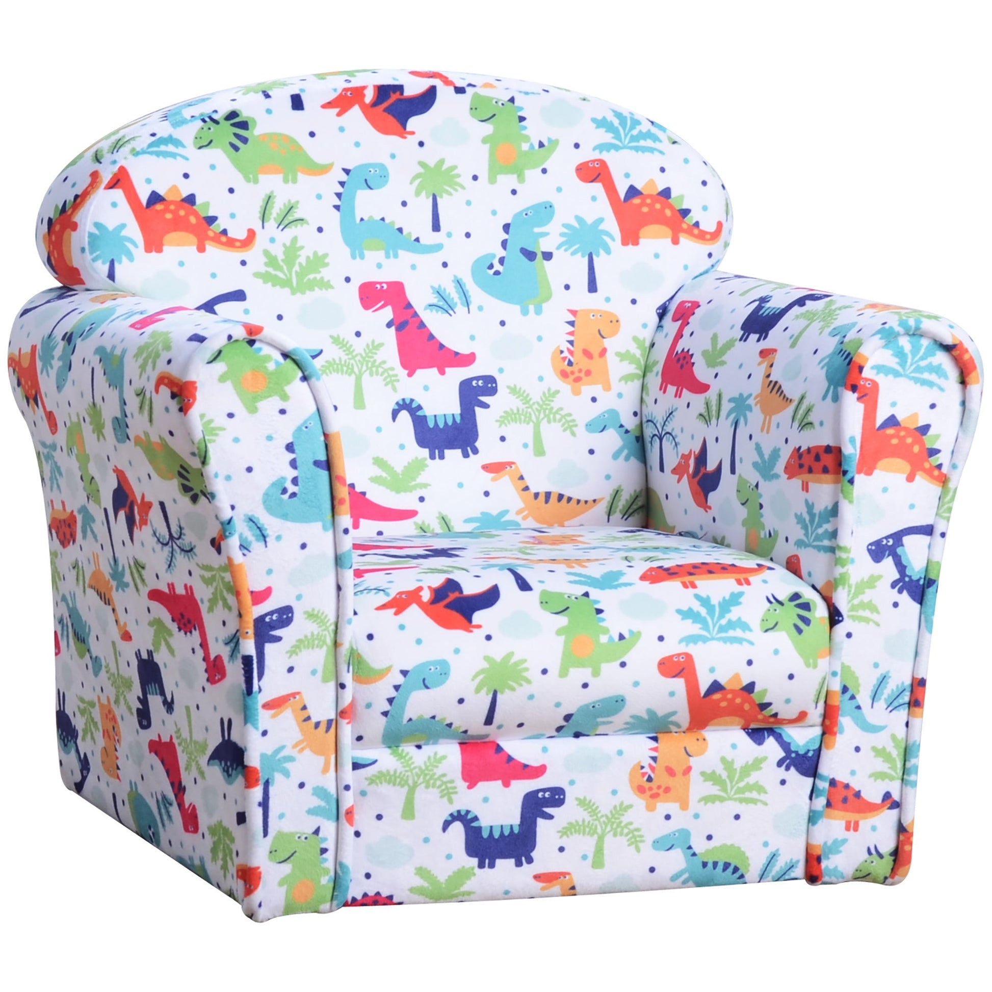 Paula Kid's Sofa Chair with Dinosaur Design and Thick Padding