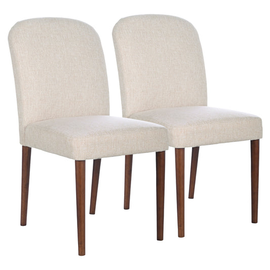 Capri Beige Fabric Dining Chair Set Of 2