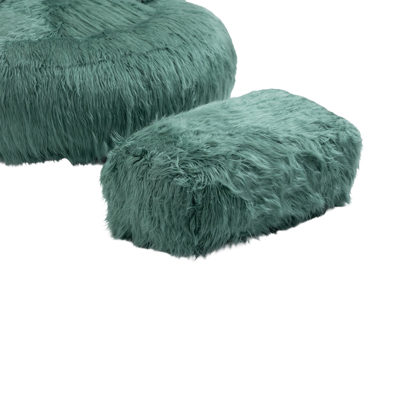 Coolmore Chic Comfort Mint Green Bean Bag Chair & Ottoman for Gaming and Relaxation