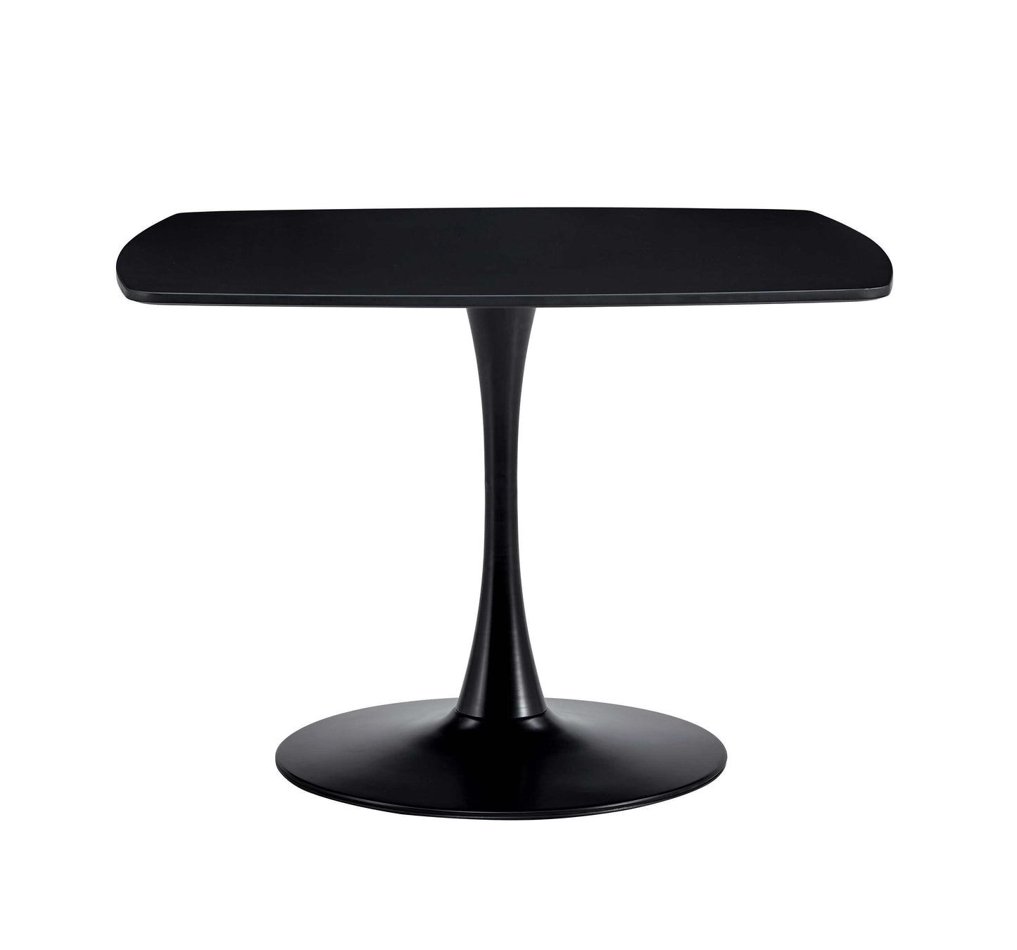 Lark Mid-Century Modern 42.1" Black Pedestal Dining Table