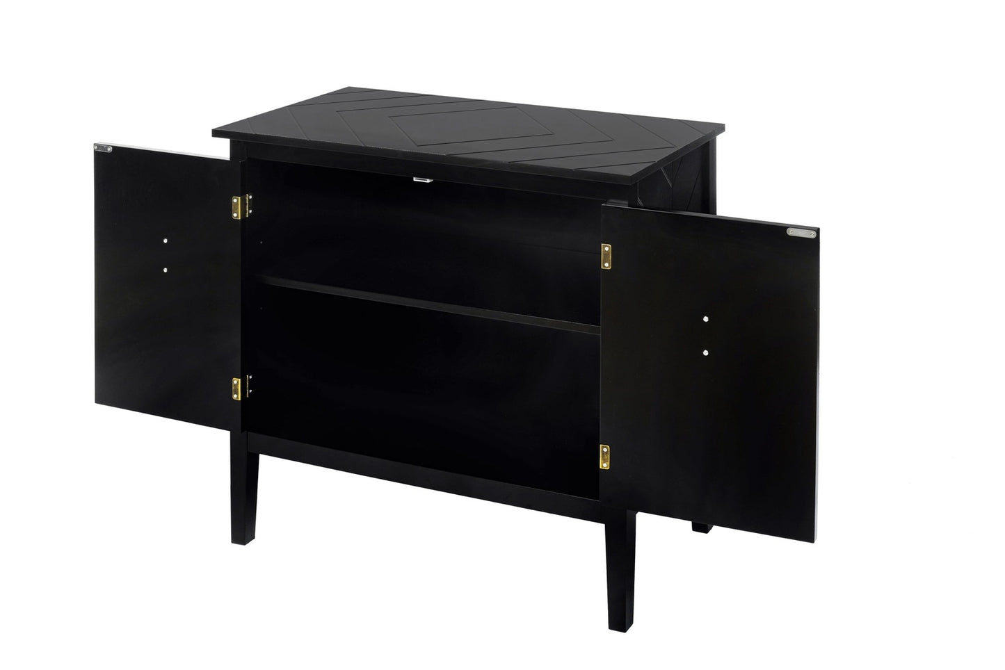 Jordan Modern 2-Door Accent Cabinet - Black