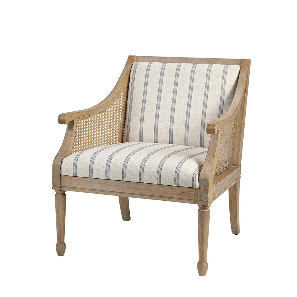 Edith Modern Arm Chair with Cane, Beige