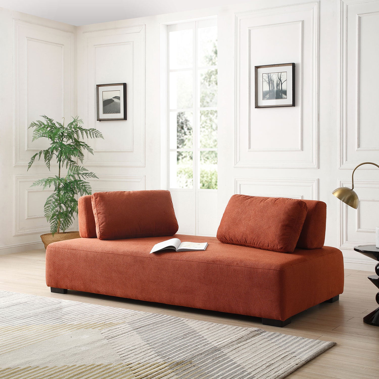 Jenna Modern Minimalist Upholstered Sofa