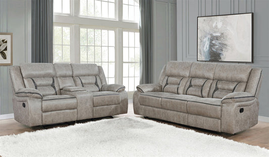 Greer Taupe Motion Sofa & Loveseat Set - Coaster 651351