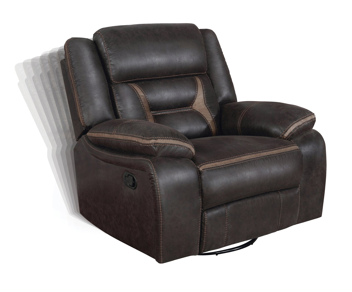 Greer Dark Brown Motion Sofa & Loveseat Set - Coaster 651354