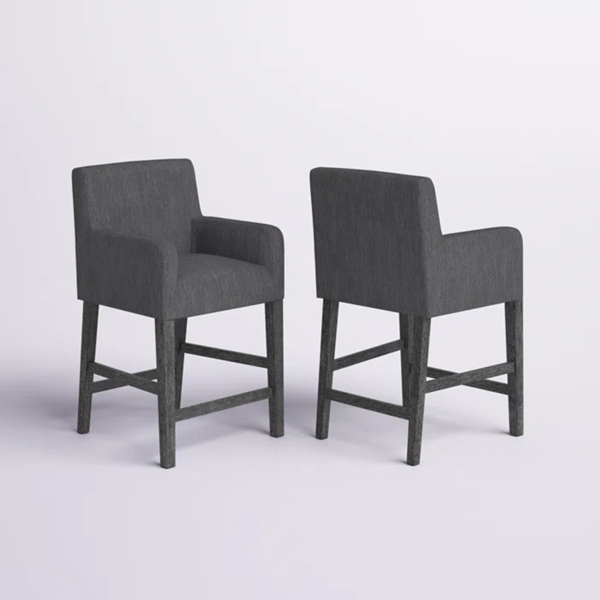 Anouk 26 inch Counter Stool Set of 2 - Charcoal/Gray