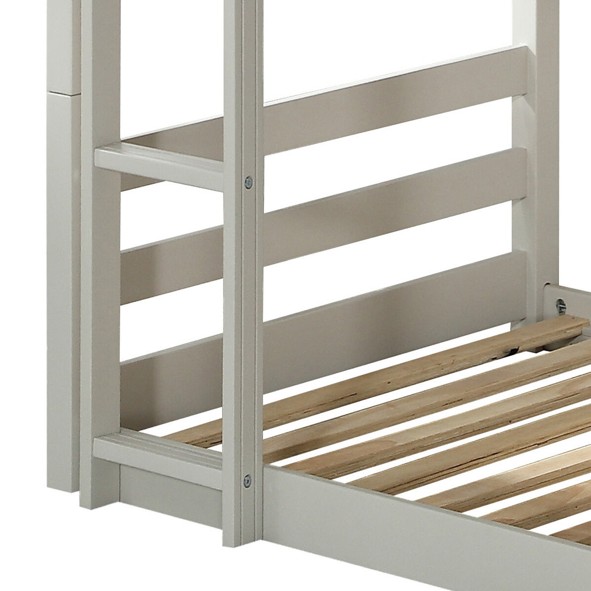 Acme Light Grey Wooden Twin Triple Bunk Bed