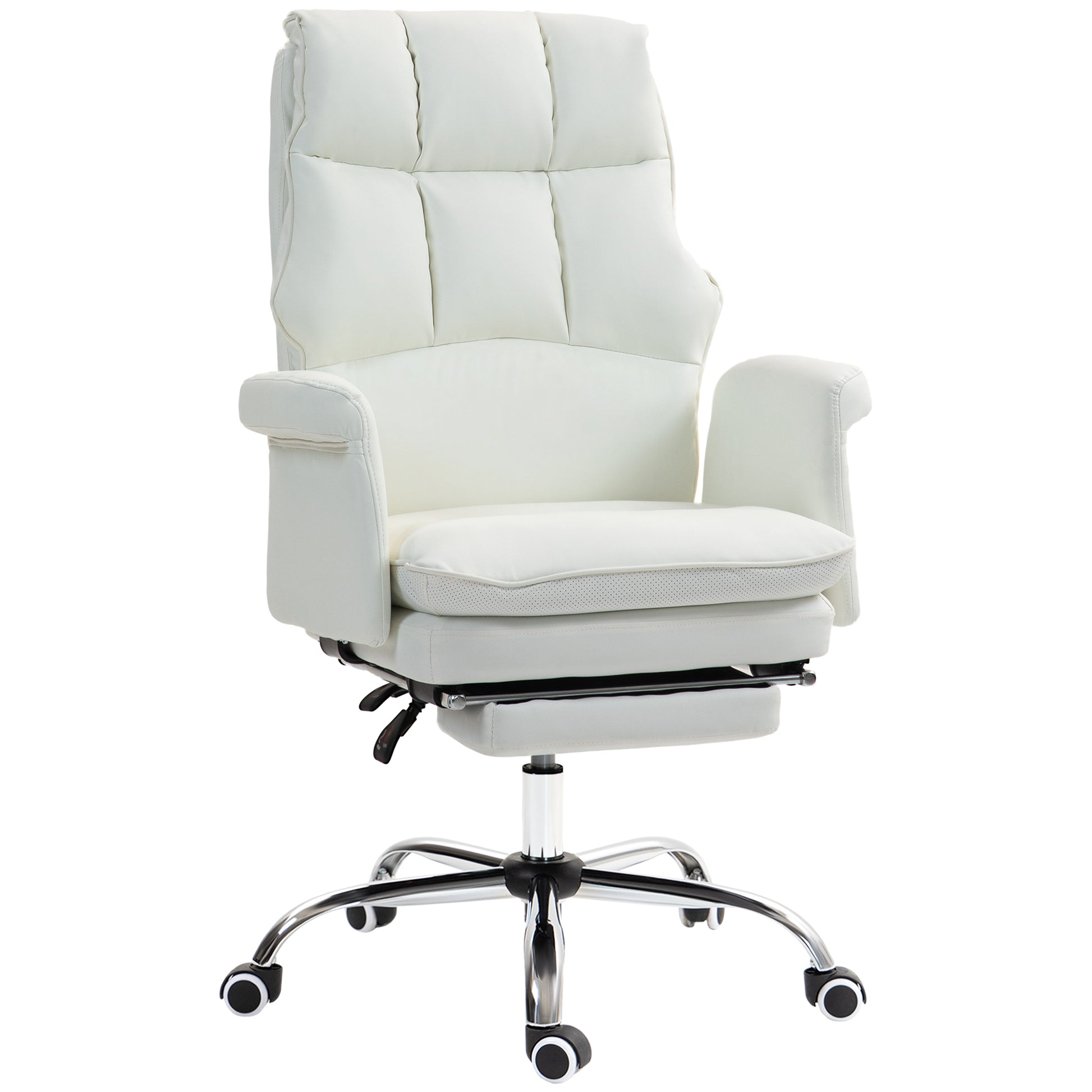 Alexandra PU Leather Executive Office Chair, White