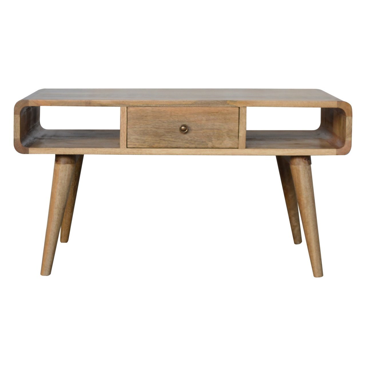 Masterson Curved Oak-ish Coffee Table