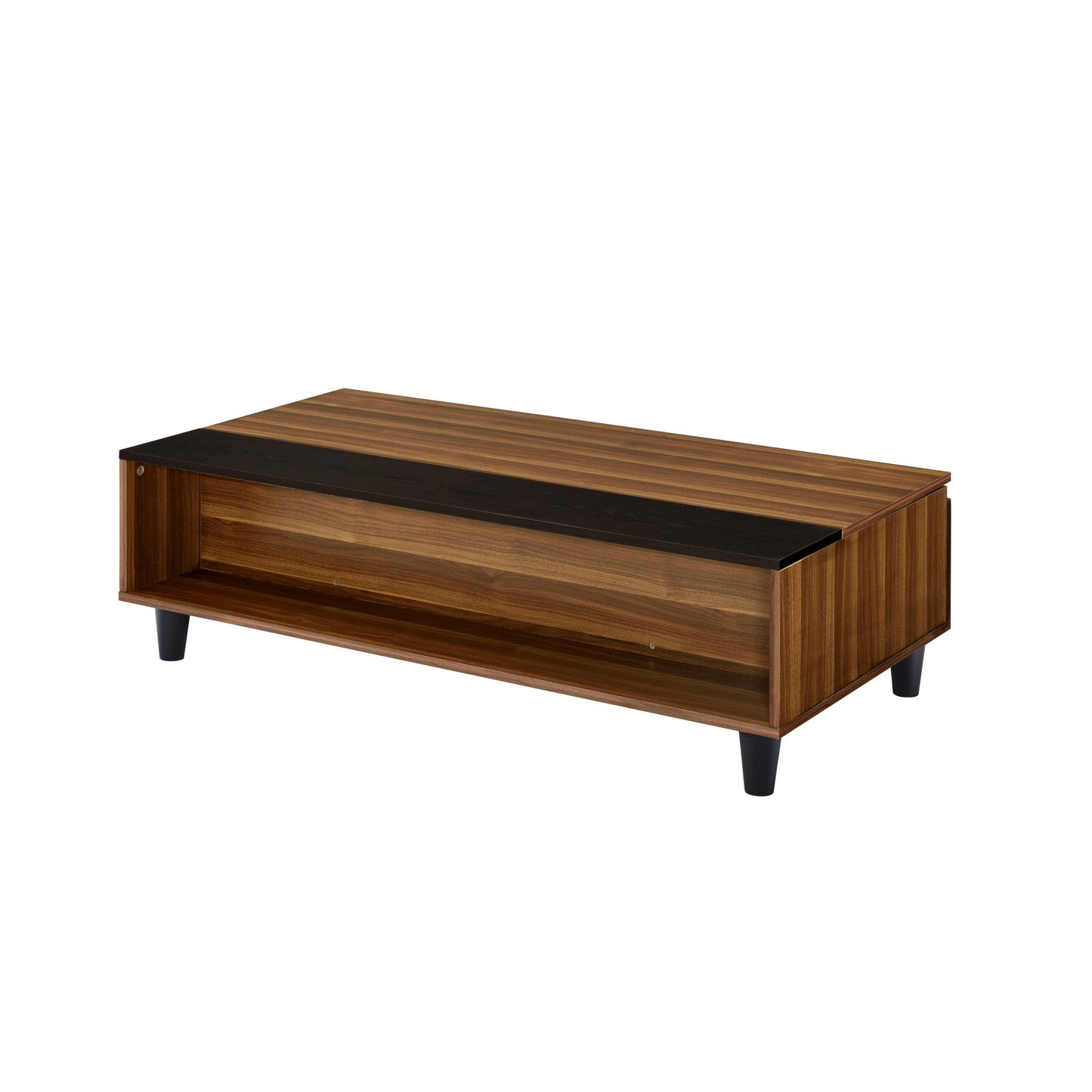 Avala Walnut & Black Finish Coffee Table w/Lift Top