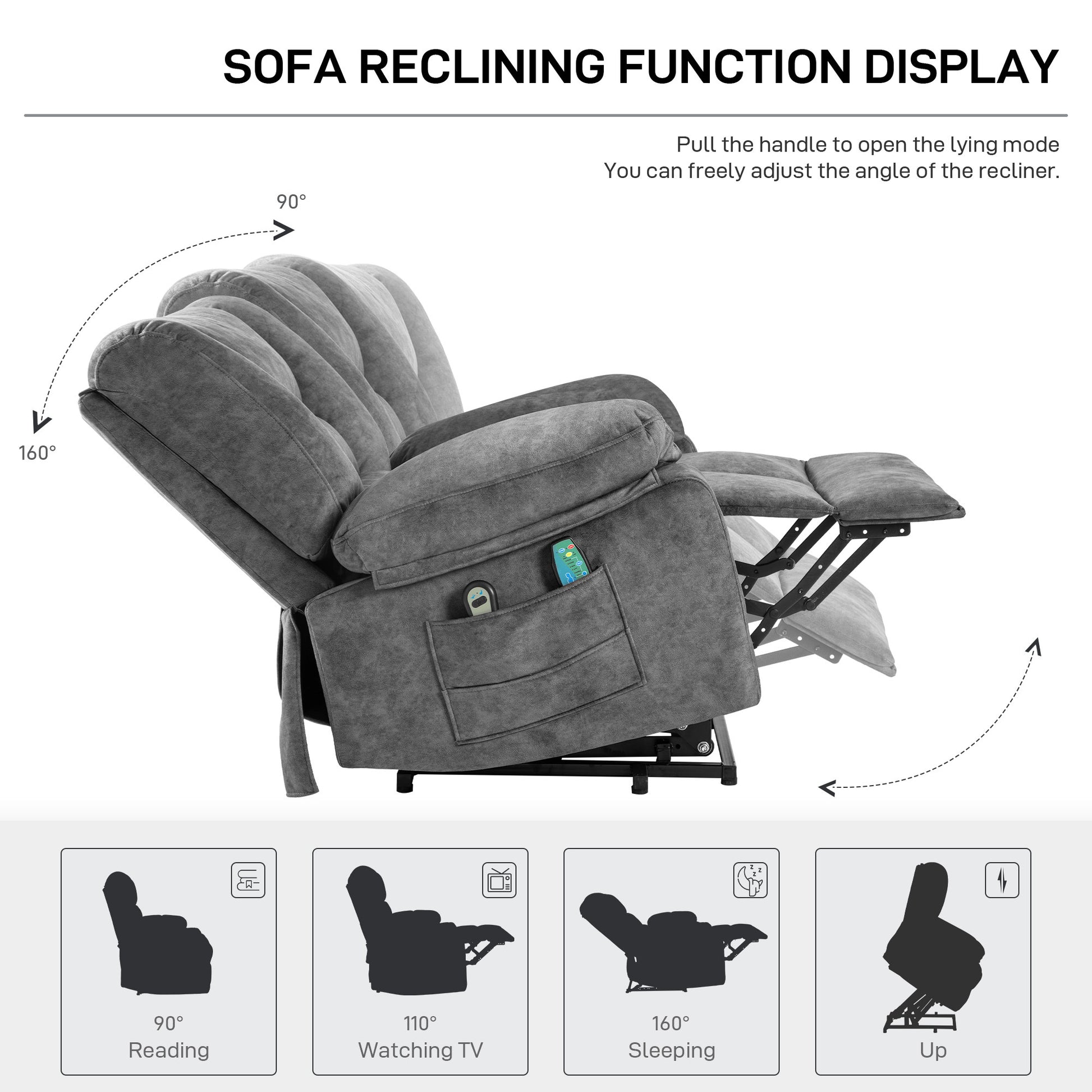 Lenny Power Lift Recliner Chair Sofa for Elderly with Massage