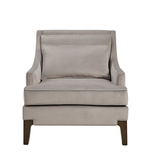 Anna Transitional Accent Chair, Gray