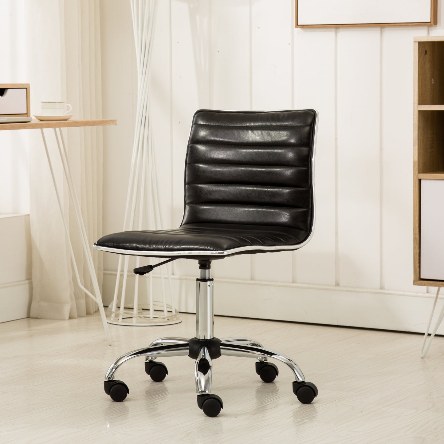 Fremo Chromel Adjustable Air Lift Office Chair, Black